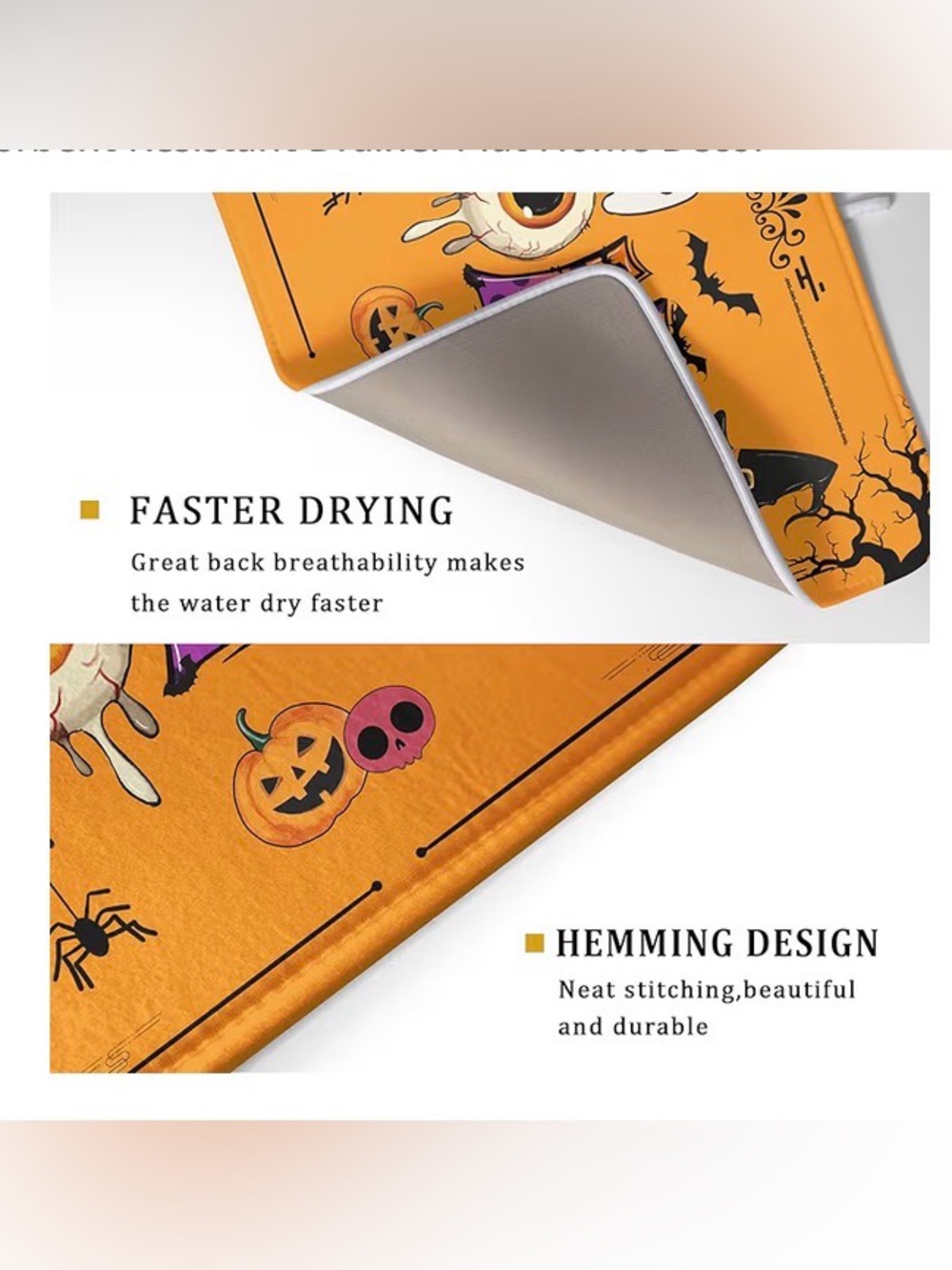 Halloween HOME Dish Drying Mat - Picture 4 of 7